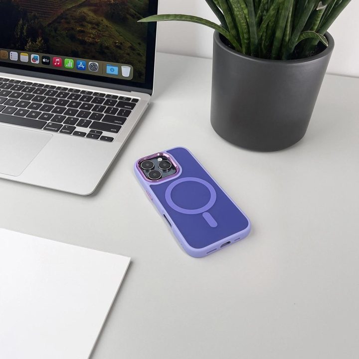 Dėklas MagSafe Samsung Galaxy S25 – violetinis