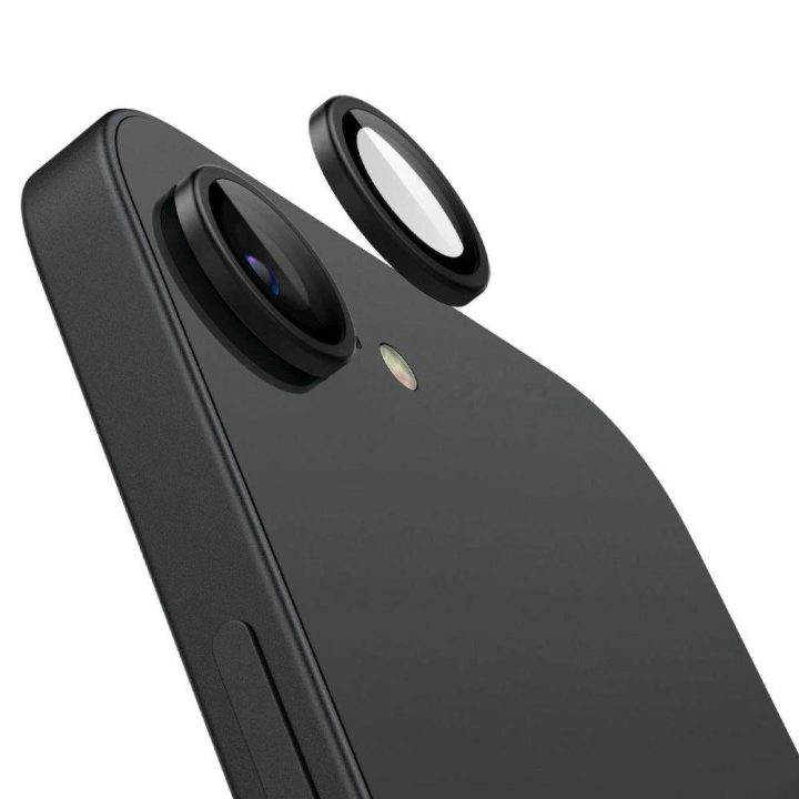 Apsauginis stiklas iPhone 16e kamerai, juodas (2 vnt.)