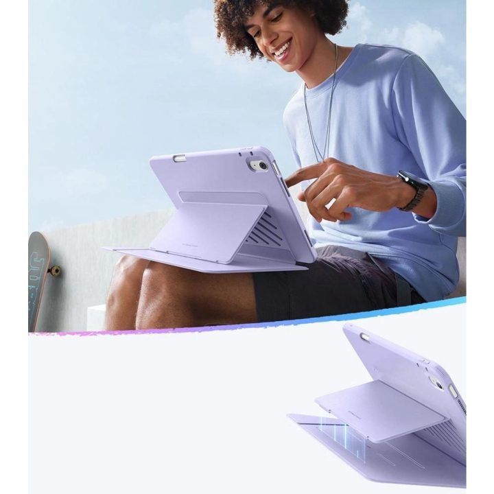 Planšetės dėklas ESR Flip Hybrid, violetinis, iPad Air 13
