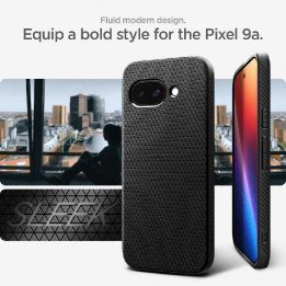 Dėklas Spigen Liquid Air Google Pixel 9A, juodas matinis
