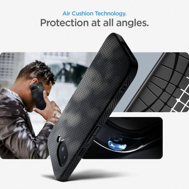Dėklas Spigen Liquid Air Google Pixel 9A, juodas matinis
