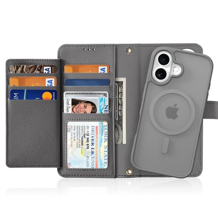 Odinis telefono dėklas Lawa, pilkas, iPhone 16