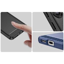 Silikoninis dėklas Carbon Samsung Galaxy S25 Edge juodas