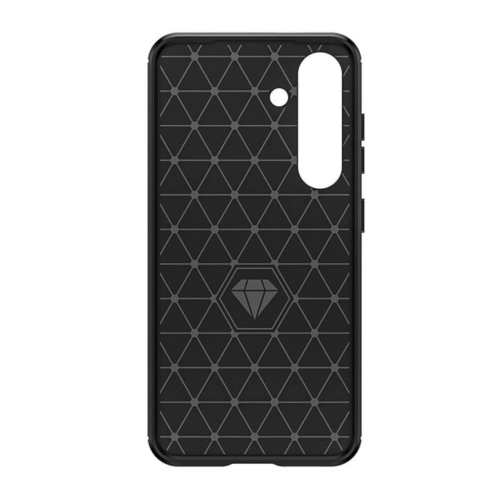 Silikoninis dėklas Carbon Samsung Galaxy S25 Edge juodas