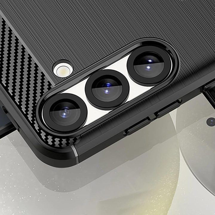 Silikoninis dėklas Carbon Samsung Galaxy S25 Edge juodas