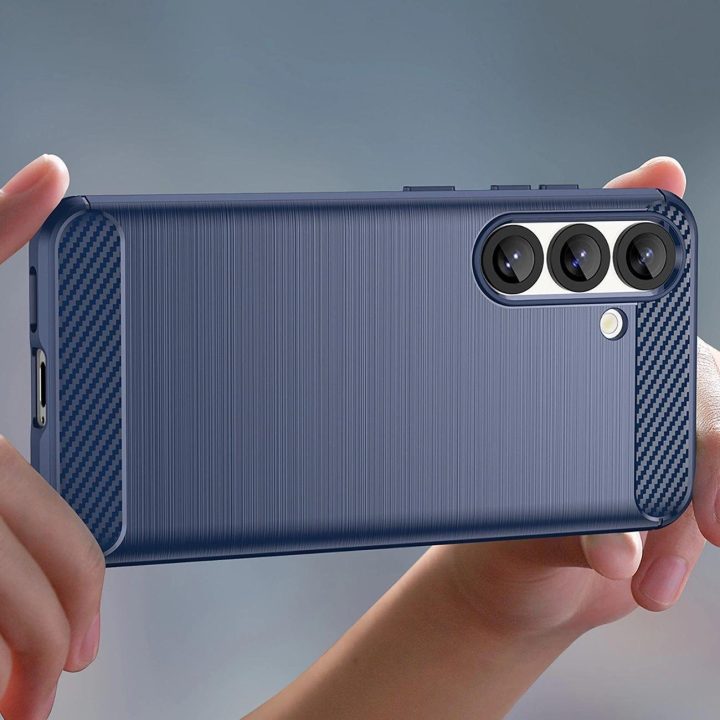 Silikoninis dėklas Samsung Galaxy S25 Edge – mėlynas