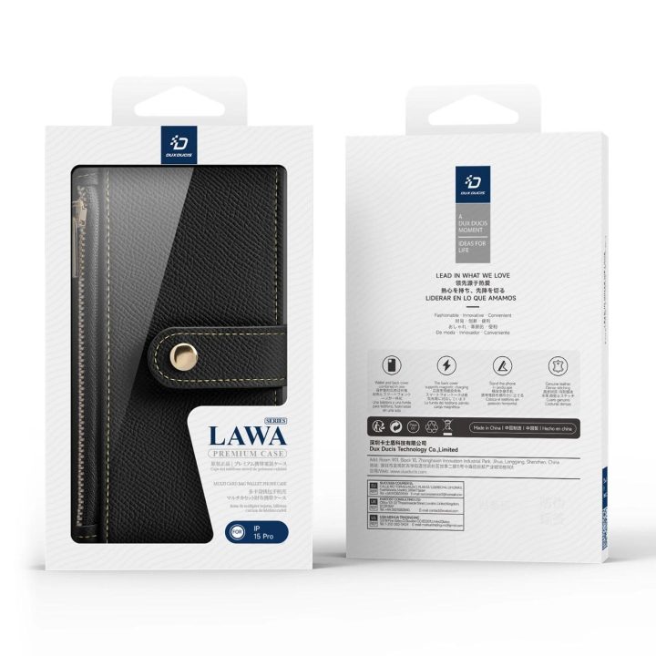 Odinis telefono dėklas iPhone 15 Pro – juodas