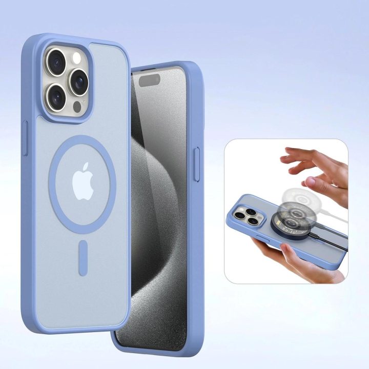 Odinis dėklas iPhone 15 Pro – mėlynas