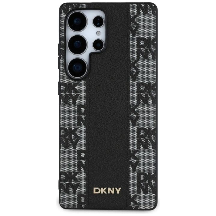 Dėklas juodas odinis su raštu Samsung Galaxy S25 Ultra