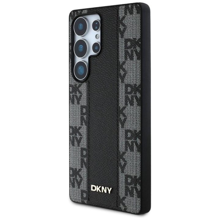 Dėklas juodas odinis su raštu Samsung Galaxy S25 Ultra