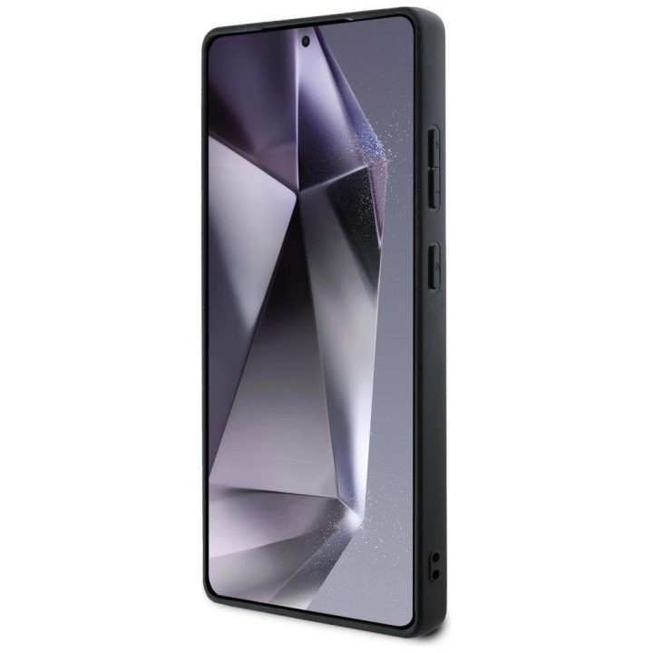 Dėklas juodas odinis su raštu Samsung Galaxy S25 Ultra