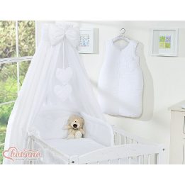 Vaikiška lovos užuolaidėlė Hanging Hearts balta