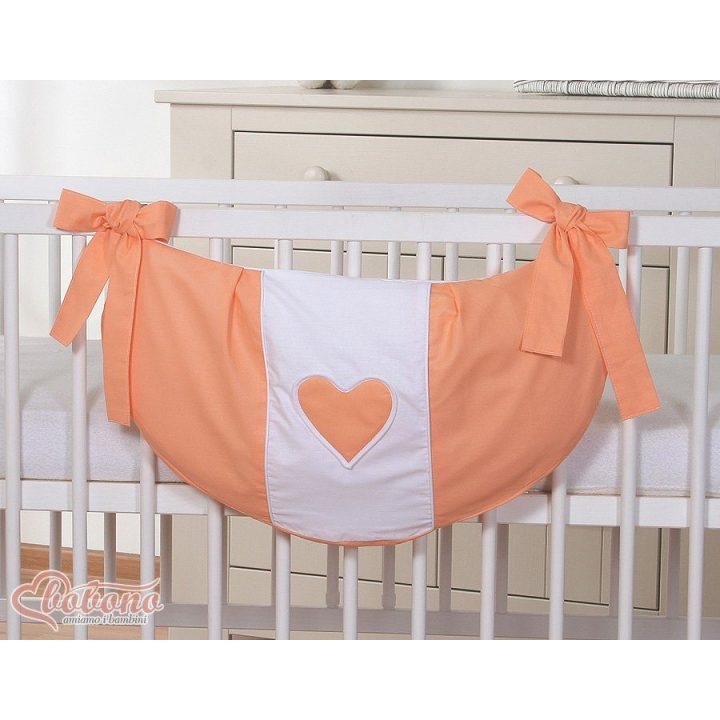 Žaislų krepšys pakabinamas Hanging Hearts“ oranžinis