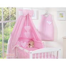 Vaikiška lovos užuolaida Hanging Hearts rožinė