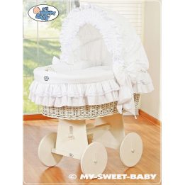 Lopšys kūdikiui su gaubtu Little Angel, baltas
