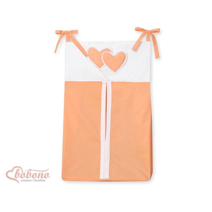 Kūdikio krepšys Hanging Hearts oranžinis