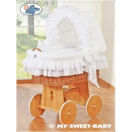 Lopšys kūdikiui iš vytelių Little Angel, baltas