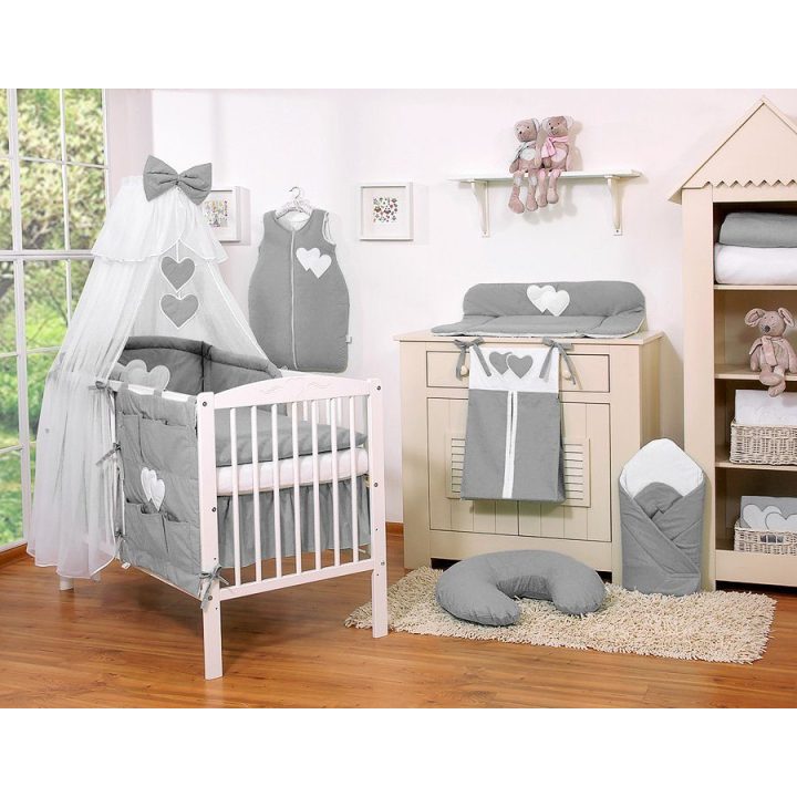 Tinklelis nuo uodų iš šifono Hanging Hearts, antracito spalvos