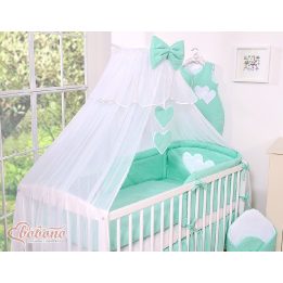 Užuolaidinė tinklelis nuo uodų Hanging Hearts mėtų spalvos