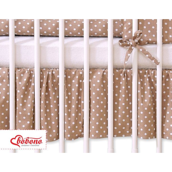 Lovytės sijonėlis Hanging Hearts, rudi su baltais taškeliais