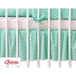 Lovytės sijonėlis Hanging Hearts, mėtų spalvos su taškeliais