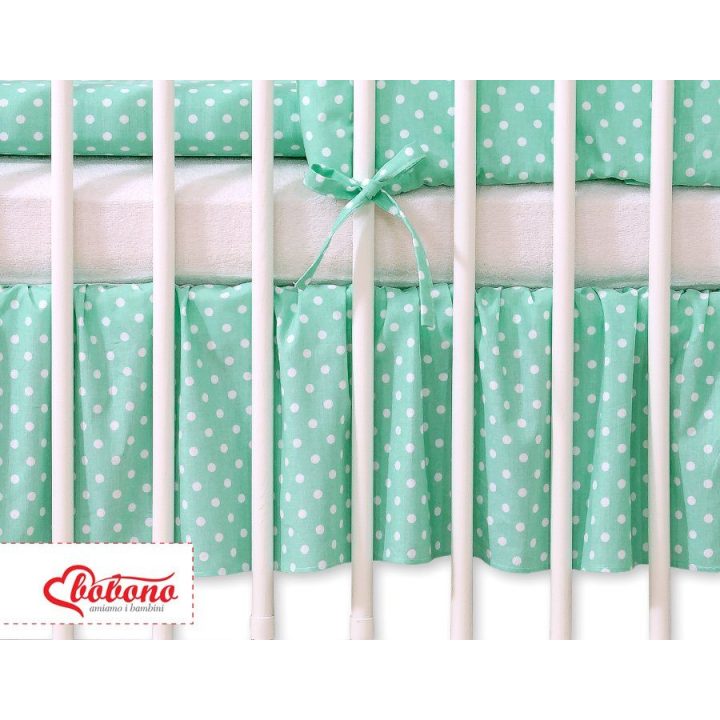 Lovytės sijonėlis Hanging Hearts, mėtų spalvos su taškeliais