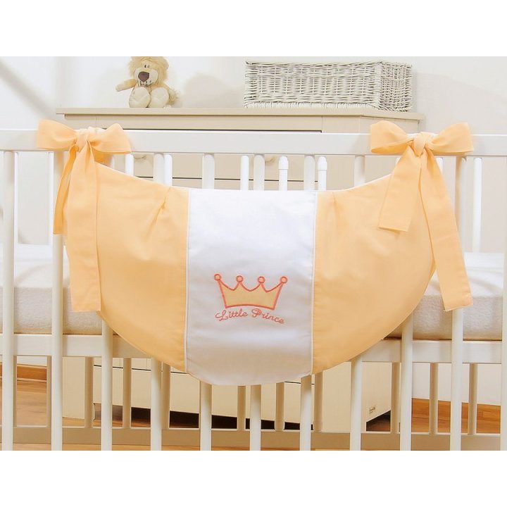 Žaislų krepšys Little Prince/Princess persikinis