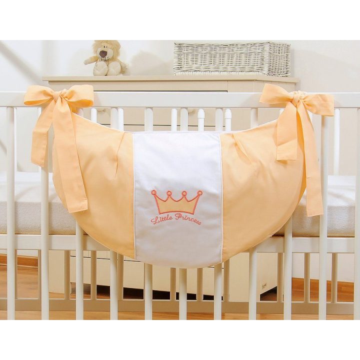 Žaislų krepšys Little Prince/Princess persikinis