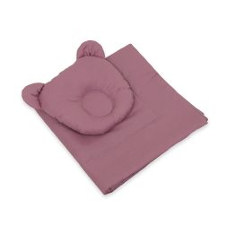 Pledas su pagalvėle, 2 dalių rinkinys, pastelinis violetas