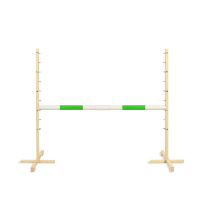 Šuolių kliūtis Hobby Horse su žalia sija, 120 cm aukščio