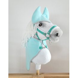 Hobby Horse rinkinys: švelniai mėtų spalvos pledas ir ausinukai