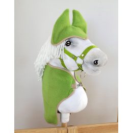 Rinkinys Hobby Horse arkliukui: šviesiai žalias pledas ir ausinukai