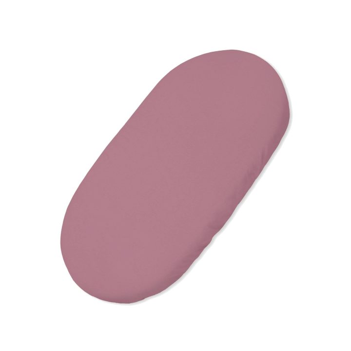 Medvilninė paklodė lopšio čiužiniui 75x35 cm, violetinė
