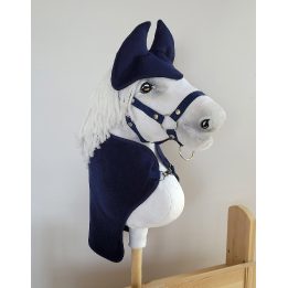 Hobby Horse komplektas: flisinis pledas ir ausinukai džinso spalvos