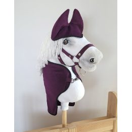 Hobby Horse rinkinys: violetinis pledas ir ausinukai