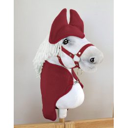 hobby horse bordo spalvos pledas ir ausinukai