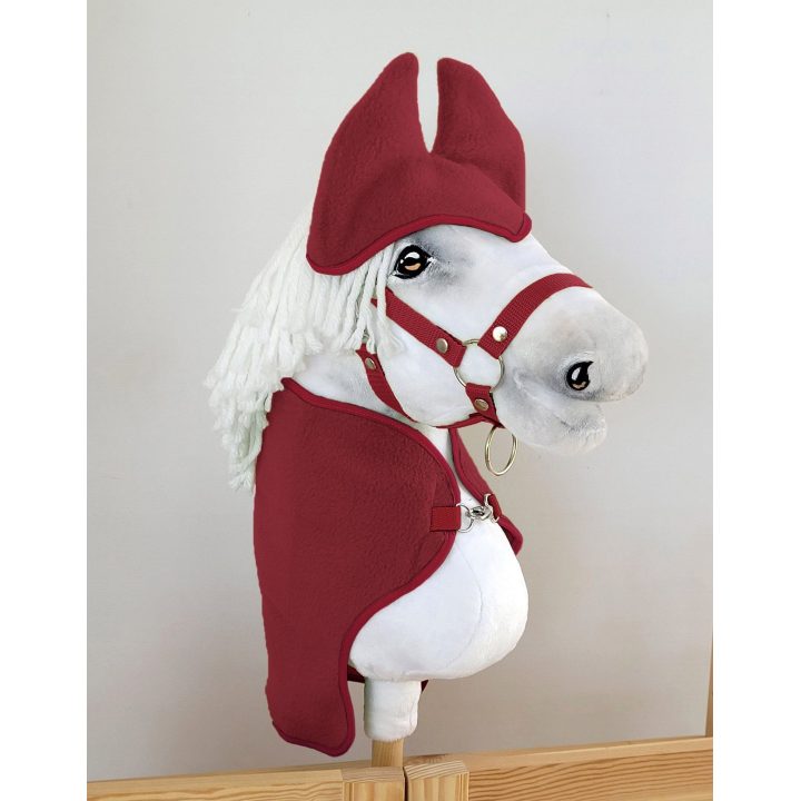 hobby horse bordo spalvos pledas ir ausinukai