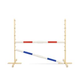 Šuolių kliūtis hobby horse raudona ir mėlyna 120 cm