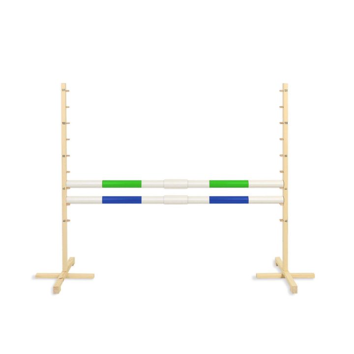 Šuolių kliūtis hobi arkliukui žalia ir mėlyna 120 cm