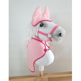 Rinkinys hobby horse : šviesiai rožinis pledas ir ausinukai