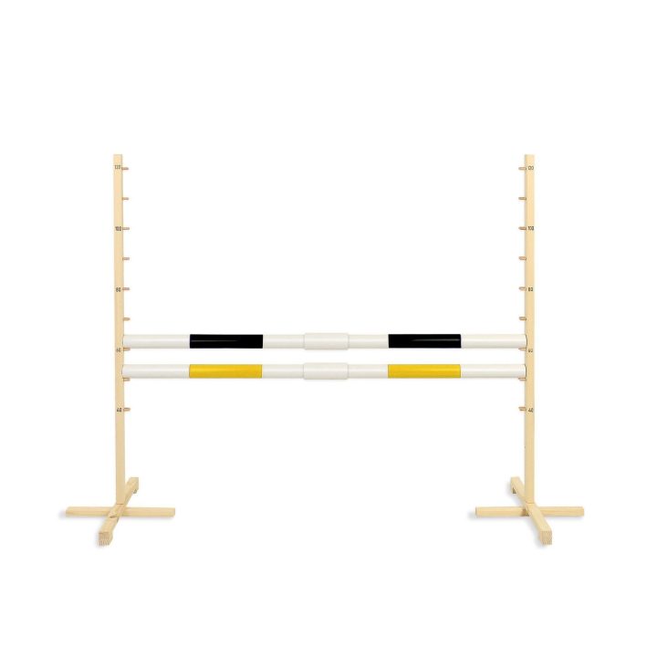 Šuolių kliūtis hobby horse juoda ir geltona 120 cm