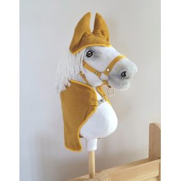 Rinkinys hhobby horse : geltonas pledas ir ausinukai