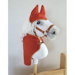 hobby horse: vilnonis apklotas ir ausinukai, rusvi