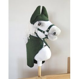 Hobby Horse rinkinys: žalia vilnonė antklodė ir ausinukai