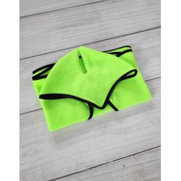 Hobby Horse rinkinys: neoninė žalia fleece antklodė ir ausinukai