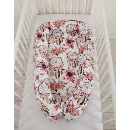 Kūdikio lizdelis dvipusis Premium su gėlių sapnų gaudyklėmis