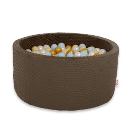 Sausas baseinas vaikams su kamuoliukais, rudas, 200 vnt.