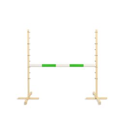 Šuolių kliūtis hobby horse su žalia skersine 120 cm