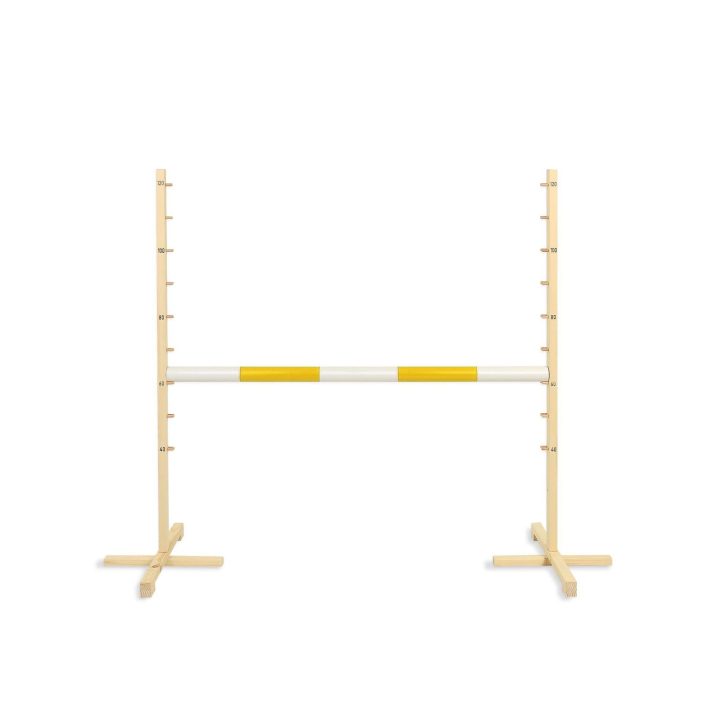 Šokinėjimo kliūtis hobby horse su geltona sija 120 cm