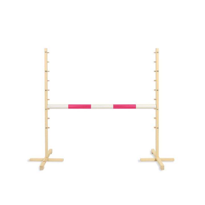 Šokinėjimo kliūtis hobby horse su rožine kartimi 120 cm